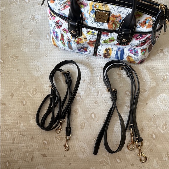 Dooney & Bourke Ink & Paint Satchel featuring Br’er Rabbit & Fox Splash Mountain - Picture 10 of 11